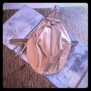 Rebecca Minkoff cream leather backpack